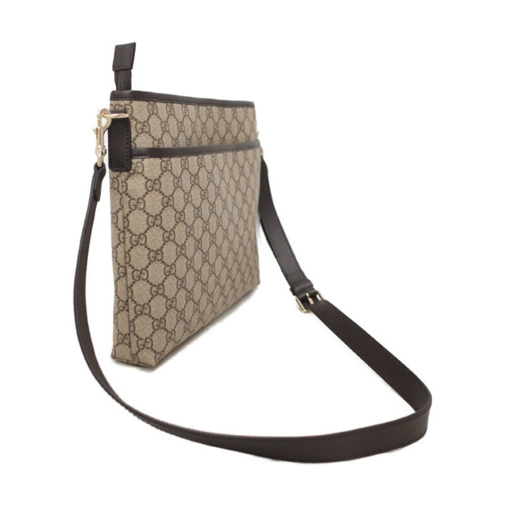 Gucci GG Plus Monogram Flat Messenger Crossbody Bag Brown - Picture 2 of 9